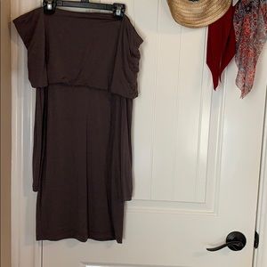 off the shoulder ella blue dress